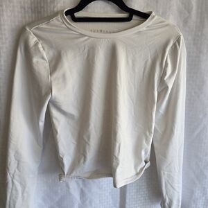 Eye Candy Cream Fitted Long Sleeve Tee